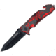 Tac Force A/O Speedster Eagle Folding Knife,4.75in closed,Assisted Opening Blade,Black And Red Alum Handle TF806BR