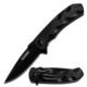 TAC Force Black SS Blade Fold Knife, Black TF 764BK