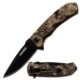 TAC Force Black SS Blade Fold Knife, Camo TF 764CA