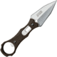 TAC Force Brown 2.5in Fixed Blade Knife, 6.5in Overall, 2.5in Satin Double Edge SS Spear Point Blade, Brown Nylon Handle, Plastic Sheath, TF-FIX020BR
