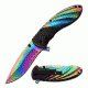 TAC Force Folding Blade, 3.7in, Stainless Steel Blade, Stonewash Stainless Steel And Rainbow Ti-Coated Handle TF-911RB