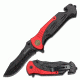 TAC Force Folding Blade, 4.5in, Stainless Steel Blade, Red/Black Aluminum Handle TF-727FD