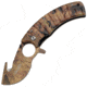 Tac Force Guthook Linerlock Fold Knife, SS guthook blade, Grooved metal handle TF757JC