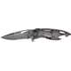 Tac Force Linerlock Fold Knife 3 3/8in., HC SS PS drop point blade, Gray camo handle TF705FC