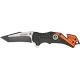 Tac Force Rescue EMT A/O Fold Knife, partially black SS A/O modified tanto blade, Black Alum. handles w/ orange trim TF640EMT