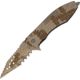 Tac Force Speed Assist Shark Fold Knife 4.25in., SS A/O blade w/ large tooth serration, Digi desert tan camo blade and handl TF729DMS