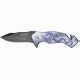 Tac Force Speed Dragon Fold Knife, black SS blade, Blue anodized Alum. handle TF759GY