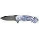 Tac Force Speed Dragon Fold Knife, black SS blade, Blue anodized Alum. handle TF759GY