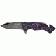 Tac Force Speed Dragon Fold Knife, black SS blade, Purple anodized Alum. handle TF759BP