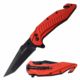 TAC Force TF-1017RD Spring Assisted Knife, 3.6in, 3CR13 Stainless Steel, Modified Tanto, Black Blade, Aluminum Handle, Red, TF-1017RD