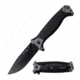 TAC Force TF-981GY Spring Assisted Knife, 3.75in, 3CR13 Stainless Steel, Drop Point, Black Blade, Nylon Fiber/Rubber Handle, Gray/Black, TF-981GY