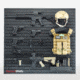Tactical Walls ModWall Patriot Package 22x48 inch Panels, AR-15/Pistol Hangers, Helmet/Vest Hangers, Hide-A-Magnet, Black, MWPATRIOT