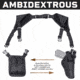 Tacticon Armament Universal Shoulder Holster, Black, UVSHBK