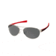 Tag Heuer 0253 Progressive Prescription Sunglasses, Pure Frame - Black/Red Temples Frame, Outdoor Grey Lens-0253-102PR