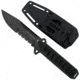 Takumitak Escort Fixed Blade Knife, 5.5in, D2, Drop Point, G10 Handle, Black Stonewash, TKF213SW