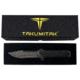 Takumitak Escort Fixed Blade Knife, 5.5in, D2, Drop Point, G10 Handle, Black Stonewash, TKF213SW