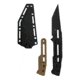 Takumitak Heat Fixed Blade Knife, 4.5 in Blade, 3cr13, Black, TKF301