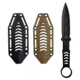 Takumitak Missing Screw Fixed Blade Knife, 4 in Blade, 3cr13, Black, TKF302