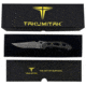 Takumitak Unhinged Fixed Blade Knife, 5in, D2, Drop Point Recurve, G10 Handle, Black Stonewash, TKF209SW