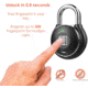 Tapplock One Plus Smart Fingerprint Padlock, Midnight Black, 1000002