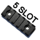 Tdi Arms Picatinny Tactical Rail w/ MLOK Interface, Aluminum, 5 Slots, Black, Small, MLOK-R5