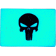 TEC Accessories BEACON Patch, 3in X 2in X 0.19in, Proprietary Embrite Compound Construction, Hook And Loop Backing, Punisher Artwork, Glows Aqua In The Dark, EMP-004-A