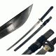 Ten Ryu Fixed Blade, 40.5in, Damascus Steel Blade, Black Cord Wrapped Handle TR-035