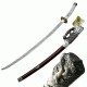 Ten Ryu Fixed Blade, 40in, Carbon Steel Blade, White Cotton Wrapped Handle TR-014MR