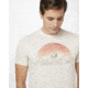 Tentree Vintage Sunset Short Sleeve T-Shirt - Mens, Elm White Heather, S, TCM2096-0453-S