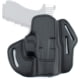 Texas 1836 Three Slots - Open Top OWB Holster, Right Hand, Most Glock Full Size 9mm/.40 and Similar Frame, With No Attachment, Black, TX-3SLOTS-OT-300