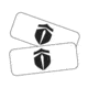The GunBox RFiD Label, 2 Pieces, White/Blue, GB-LABEL2pk
