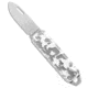 The James Brand The James Brand The Elko Slip Joint Keychain Knife Artic Tortoise 1.6" Satin, White/Gray, Sandvik 12C27, adult, BHQ-190030