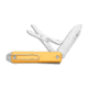 The James Brand The James Brand The Ellis Lockback Knife Tool w/Scissors Canary 2.75" SatSer, Orange, Sandvik 12C27, adult, BHQ-176311