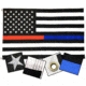 Thin Blue Line Durasleek - Dual Line Red/blue Flag, Sewn &amp; Embroidered, 4 X 6 Ft, Thin Red Line - DB-DUAL-4X6