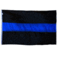 Thin Blue Line Durasleek - Flag, Sewn &amp; Embroidered, 3 X 5 Feet, Thin Blue Line - DB-BLACK-3X5