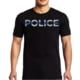 Thin Blue Line Men's T-shirt - Police , Black - MEN-POLICE-BLACK-LARGE