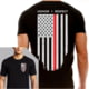 Thin Blue Line Flag - Honor &amp; Respect T-Shirt - Mens, 3XL, Thin Red Line, TRL-BLACK-XXXL