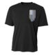 Thin Blue Line Polyester T-shirt - Honor/respect , Black - POLY-HONOR-BLACK-XXL