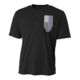 Thin Blue Line Polyester T-shirt - Honor/respect , Black - POLY-HONOR-BLACK-MEDIUM