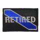Thin Blue Line Retired - , 2 X 3 Inches, Velcro, Thin Blue Line - RETIRED-P-VELCRO