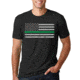 Thin Blue Line T-shirt - Classic, Thin Green Line - Men's, 5XL-CLASSIC-TGL-BLACK-5XL