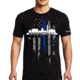Thin Blue Line T-shirt - Dc Large, - DC-LRG-TBL-SHIRT-BLK-L