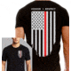 Thin Blue Line T-shirt - Honor/respect Thin Red Line, 5XL - TRL-BLACK-XXXXXL