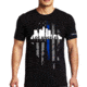 Thin Blue Line T-shirt - La Large, - LA-LRG-TBL-SHIRT-BLK-L