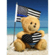 Thin Blue Line Teddy Bear - Heart, Thin Blue Line - TBL-TED-BEAR