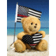 Thin Blue Line Teddy Bear - Thin Red Line Heart - TRL-TED-BEAR