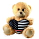 Thin Blue Line Teddy Bear - Thin Red Line Heart - TRL-TED-BEAR