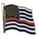 Thin Blue Line Thin Red Line American Flag Pin, TRLAM