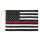 Thin Blue Line Thin Red American Motorcycle Flag, 6x9in, TRL-AM-MOT