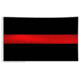 Thin Blue Line Thin Red Line Flag With Grommets, 4 X 6 Feet - BLACK-RED-4X6